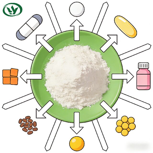 Poudre blanche de cyclodextrine gamma pour boissons sportives et produits de santé - Encapsulation supérieure de nutriments sensibles